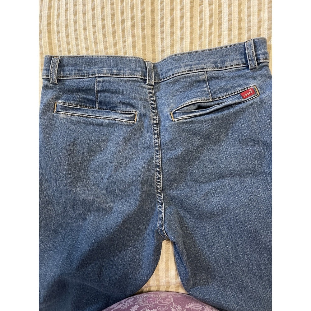 Levi's 314 Shaping Straight‎ trouser jean Womens W31 L32 Medium Wash Stretch - Picture 4 of 10
